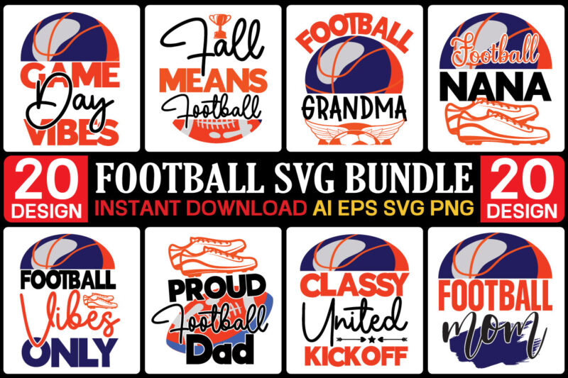 Football Svg Mega Bundle,Football svg bundle , soccer ball svg, football mom svg, soccer svg, football silhouette svg, football svgs, distressed football svg, eagles football svg, tigers football svg, football