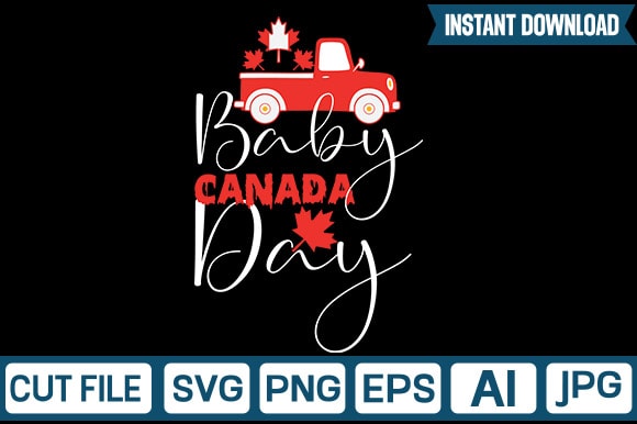 Baby canada day svg vector t-shirt design