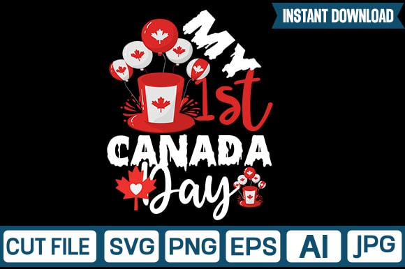 My 1st canada day svg vector t-shirt design