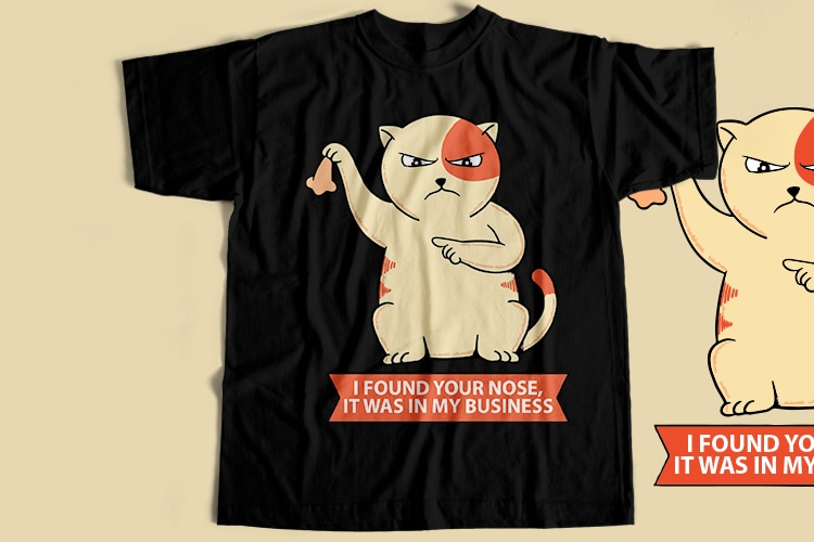 Angry Cat T-Shirt Design