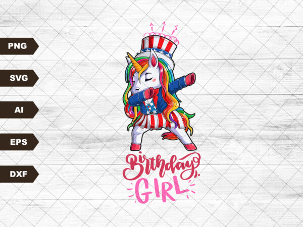 Unicorn birthday girl svg, unicorn birthday svg, birthday girl svg, birthday girl shirt svg, unicorn cut files svg, dxf, eps, png t shirt vector graphic