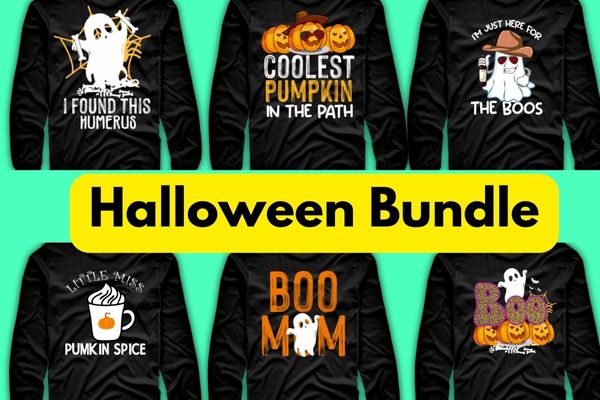 18 Halloween T Shirt Bundle Designs & Graphics,18 best selling halloween T-shirt design bundle, cheap price halloween shirt