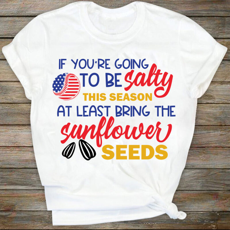 Salty Sunflower Seeds Baseball printable sublimation design – Digital download – svg