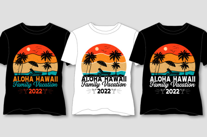 Sunset Retro Vintage T-Shirt Design Bundle