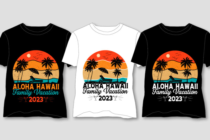 Sunset Retro Vintage T-Shirt Design Bundle