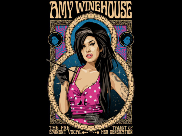 Amy winehouse t shirt vector