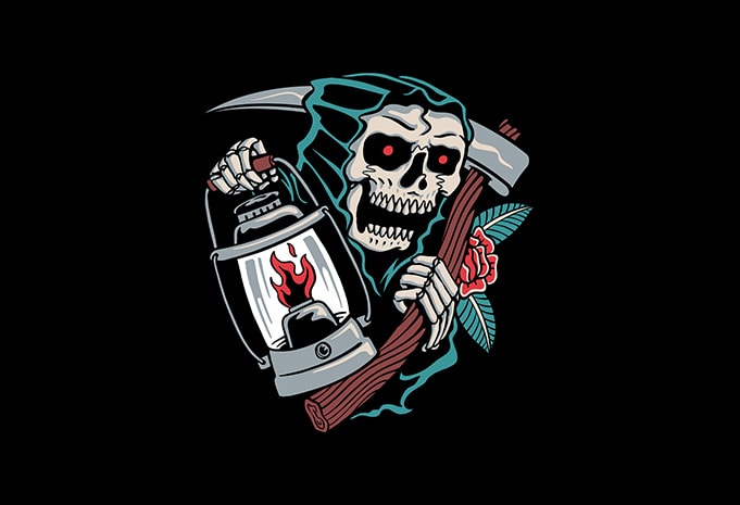 Grim Reaper Lantern - Buy t-shirt designs