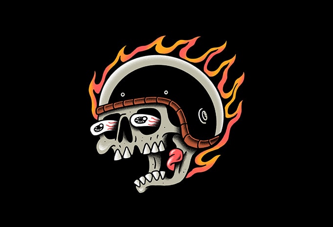 Skull Biker - Buy t-shirt designs