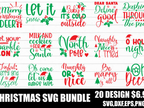 Christmas svg bundle t shirt vector file