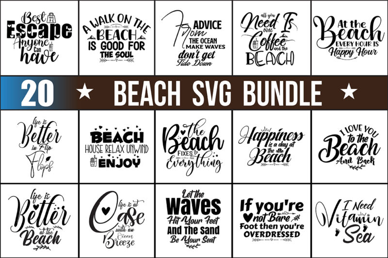 Beach SVG Design Bundle