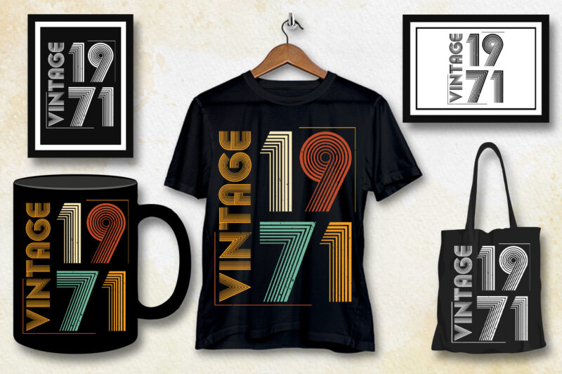 Best of 1971 Birthday T-Shirt Design