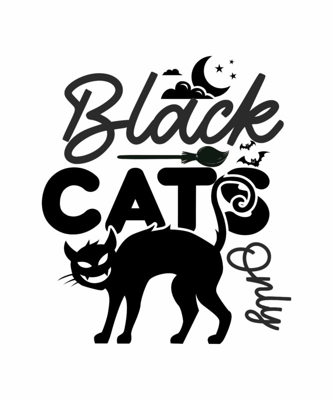 Black Cats Only T-shirt Design,Halloween Svg, Dinosaur Skeleton Svg, Spooky Saurus Rex Svg, Kids Cut Files, Funny T-Rex with Pumpkin Svg, Dxf, Eps, Png, Silhouette, Cricut,HALLOWEEN SVG Bundle, HALLOWEEN Clipart,