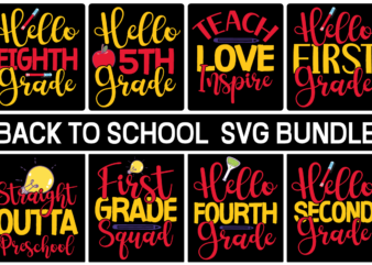 BACK TO SCHOOL SVG BUNDLE,Hello Back to School svg, First day of School svg, Back to School bundle svg, Bundle of 8 Back to School svg,BACK to SCHOOL SVG, Estudents,