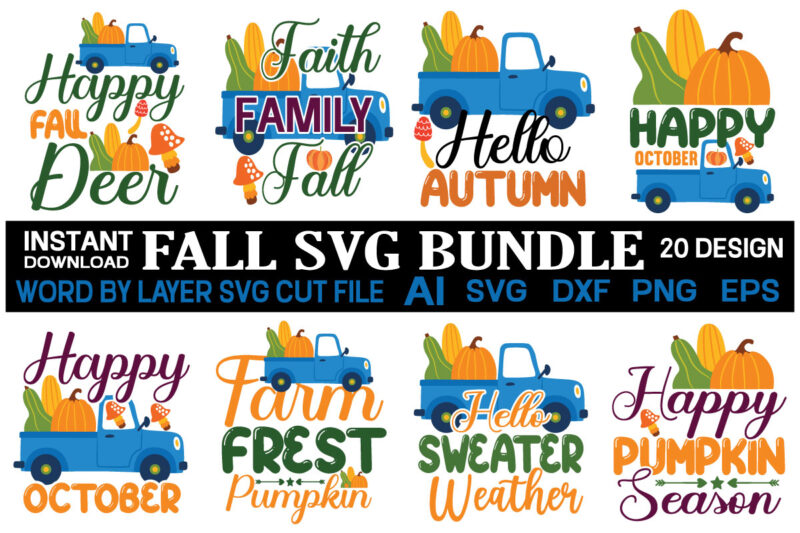 Fall svg bundle bundle , fall autumn mega svg bundle ,fall svg bundle , fall t-shirt design bundle , fall svg bundle quotes , funny fall svg bundle 20 design