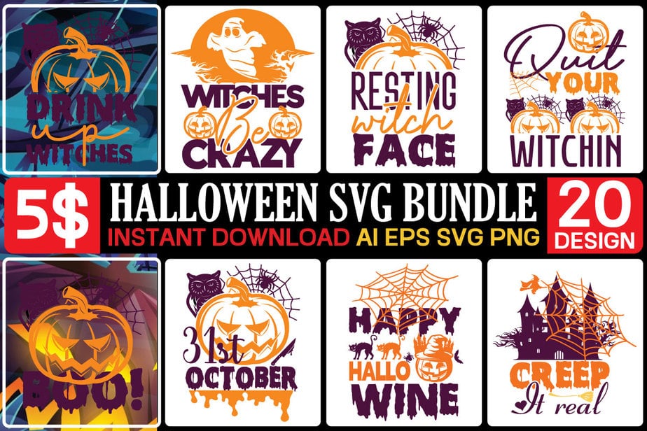 Halloween mega bundle,svgs,quotes-and-sayings,food-drink,print-cut,mini ...