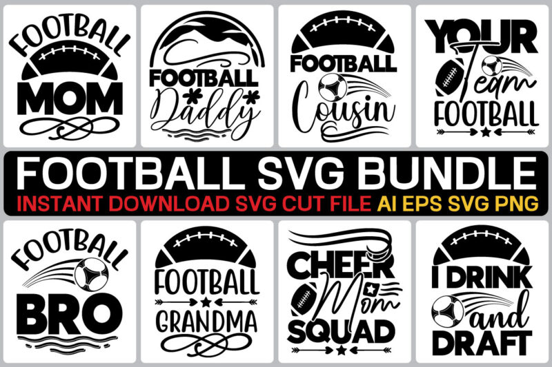 Football Svg Bundle,Football Bundle Svg, football Png Sublimation Design, Download, PNG files for cricut