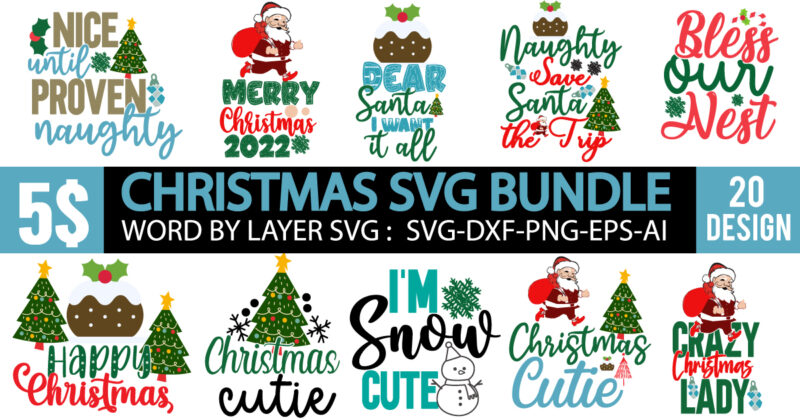 Christmas SVG Mega Bundle , 220 Christmas Design , Christmas svg bundle , 20 christmas t-shirt design , winter svg bundle, christmas svg, winter svg, santa svg, christmas quote svg,