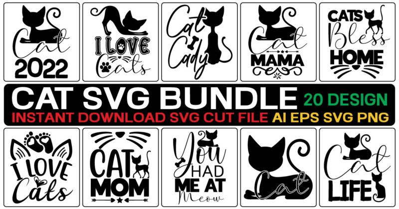 Cat svg bundle,Black cat SVG. PNG. Halloween! Cricut cut files, layered. Sublimation. Bundle, set. Cute, Spooky, Animals DXF, eps. Instant download.