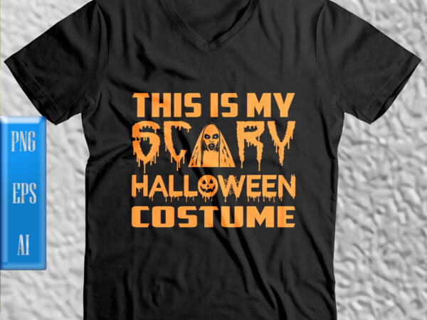 Halloween T shirt Design Vector Bundle, Spooky Face in The Cloud