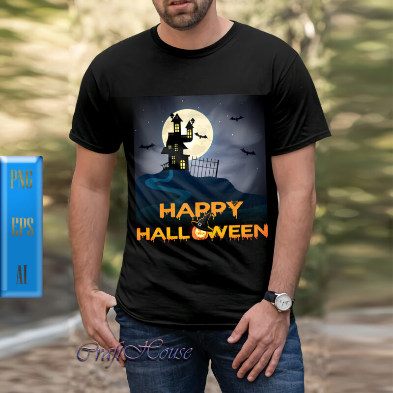 Happy Halloween t shirt design, Halloween Night, Ghost, Halloween Png, Pumpkin, Witch, Witches, Spooky, Halloween Party, Spooky Season, Halloween vector, Trick or Treat, Halloween Death, Hocus Pocus, Wicked Witch, Day