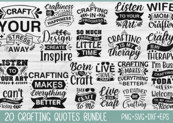 Crafting Quotes Bundle t shirt vector file