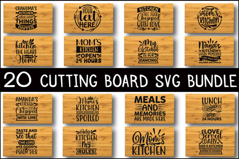 Cutting Board Svg Bundle