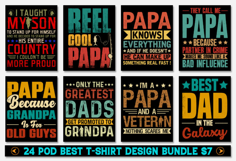 Dad T-Shirt Design Bundle