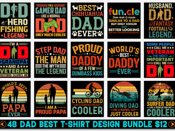 Dad t-shirt design bundle