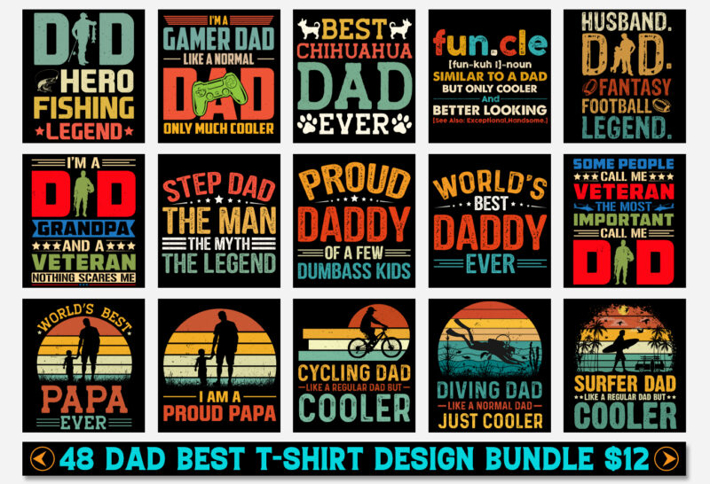 Dad T-Shirt Design Bundle