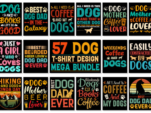 Dog t-shirt design bundle-dog lover t-shirt design bundle