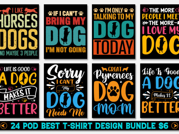 Dog t-shirt design bundle