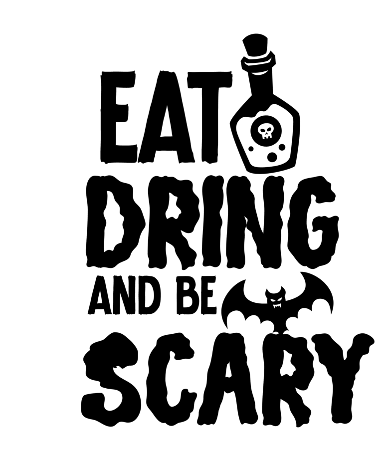 Eat Drink And Be Scary T Shirt Designhalloween Svg Dinosaur Skeleton Svg Spooky Saurus Rex 