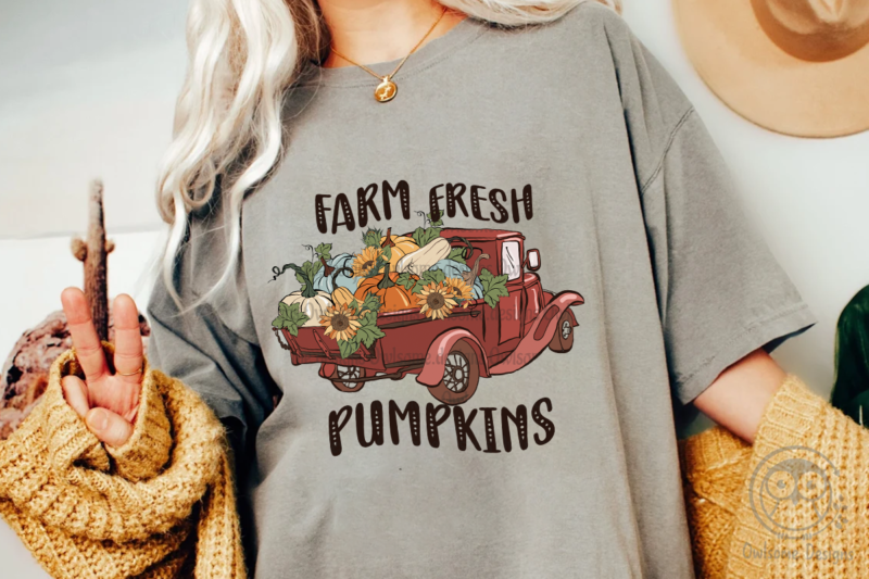 Farm Fresh Pumpkins Autumn Farm Sublimation