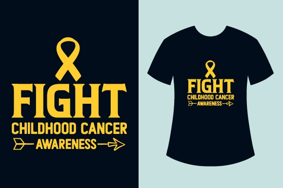 Childhood Cancer Awareness T-shirt Design Bundle, Childhood Cancer T-Shirt Design, Awareness T-shirts, Childhood Cancer Awareness Month T-shirts