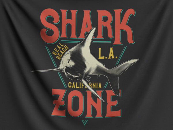 Shark zone t shirt template vector