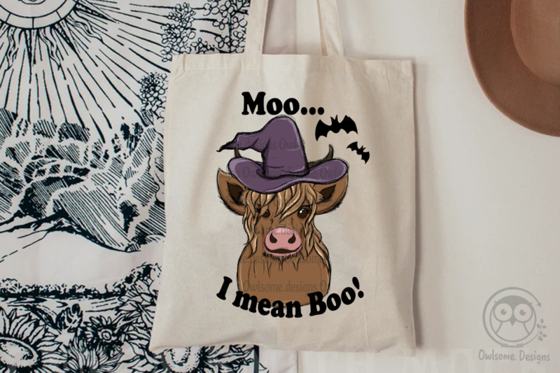 Funny Cow Halloween Sublimation Designs