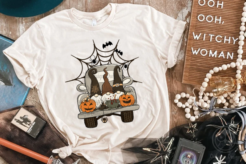 Gnomes Halloween Sublimation Design