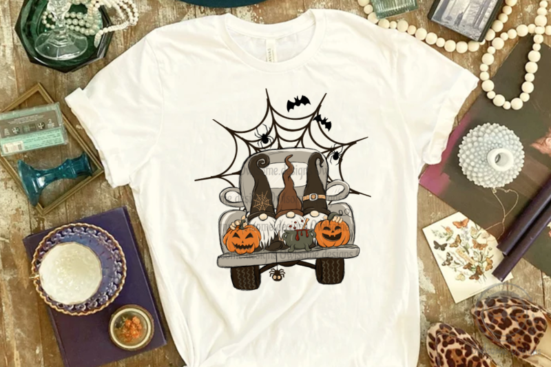 Gnomes Halloween Sublimation Design