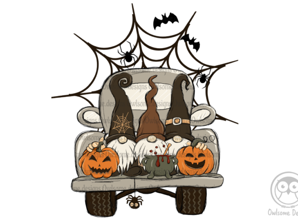 Gnomes halloween sublimation design