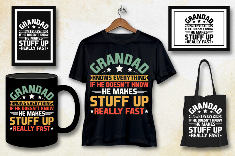 Grandad Knows Everything T-Shirt Design