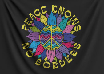 Peace Knows No Borders t shirt illustration