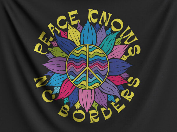 Peace knows no borders t shirt illustration