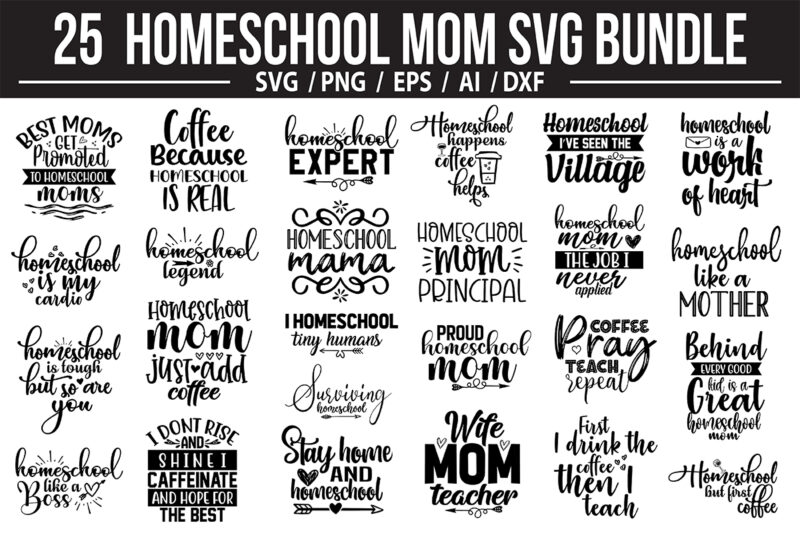 Homeschool Mom SVG bundle