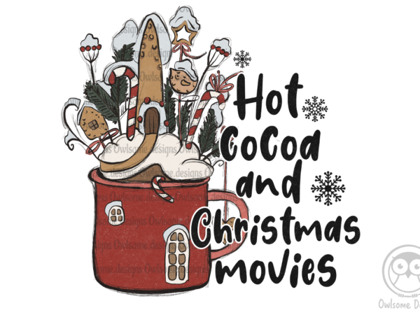 Hot cocoa christmas sublimation graphic t shirt