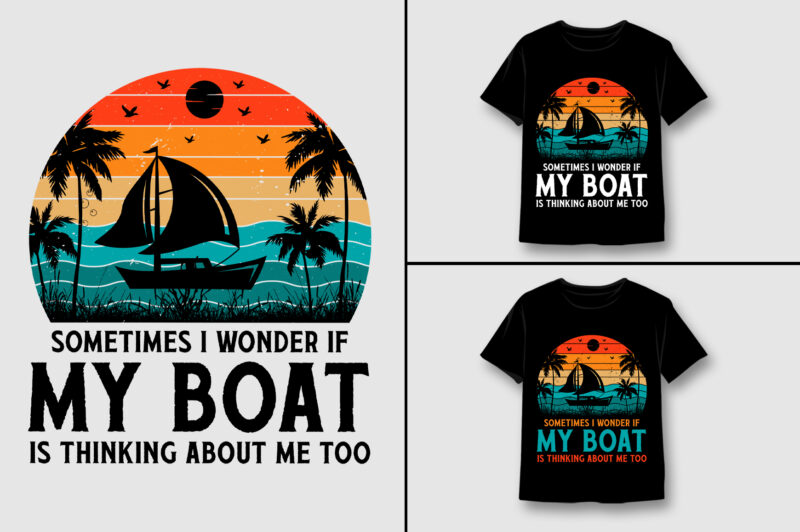 Sunset Retro Vintage T-Shirt Design Bundle