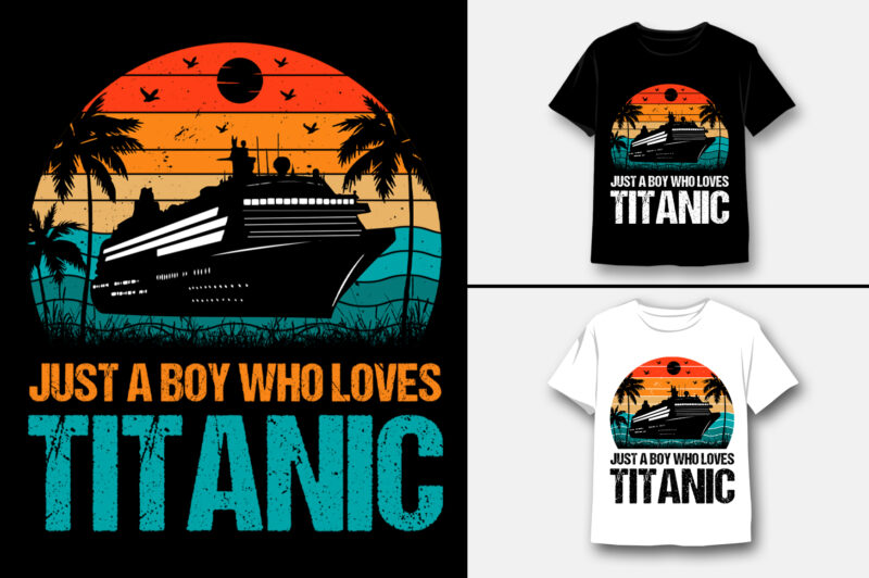 Sunset Retro Vintage T-Shirt Design Bundle