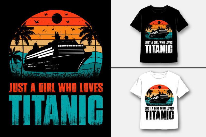 Sunset Retro Vintage T-Shirt Design Bundle