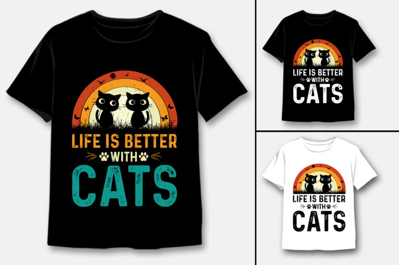 Cat T-Shirt Design Bundle-Cat Lover T-Shirt Design Bundle