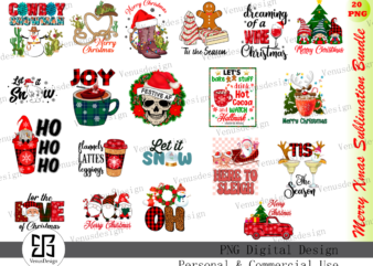 Merry Xmas Sublimation Bundle Tshirt Design