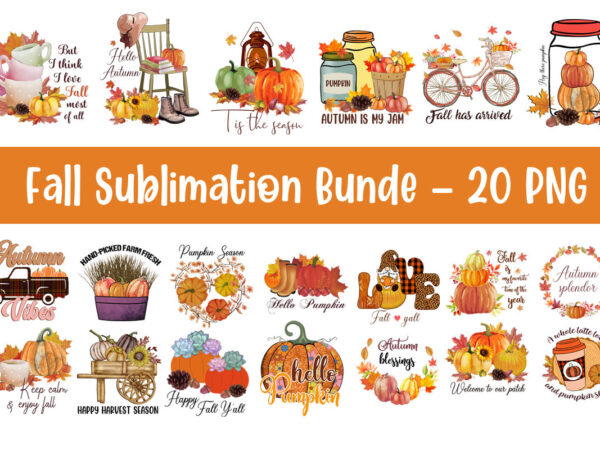 Fall Season Sublimation Clipart Bundle - Buy t-shirt designs